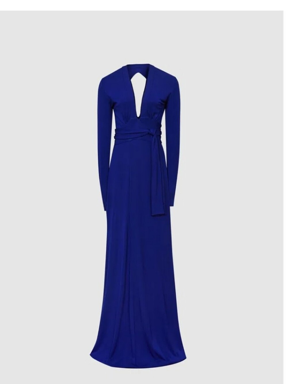 Reiss Bailey Plunge Neck Maxi Dress Royal Blue NWT